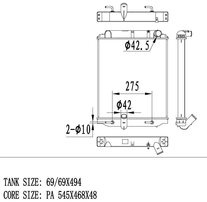 HINO DUTRO 300 Narrow A/T Heavy Duty Radiator XZU307 XZ327 XZU337 XZU347 2003-On