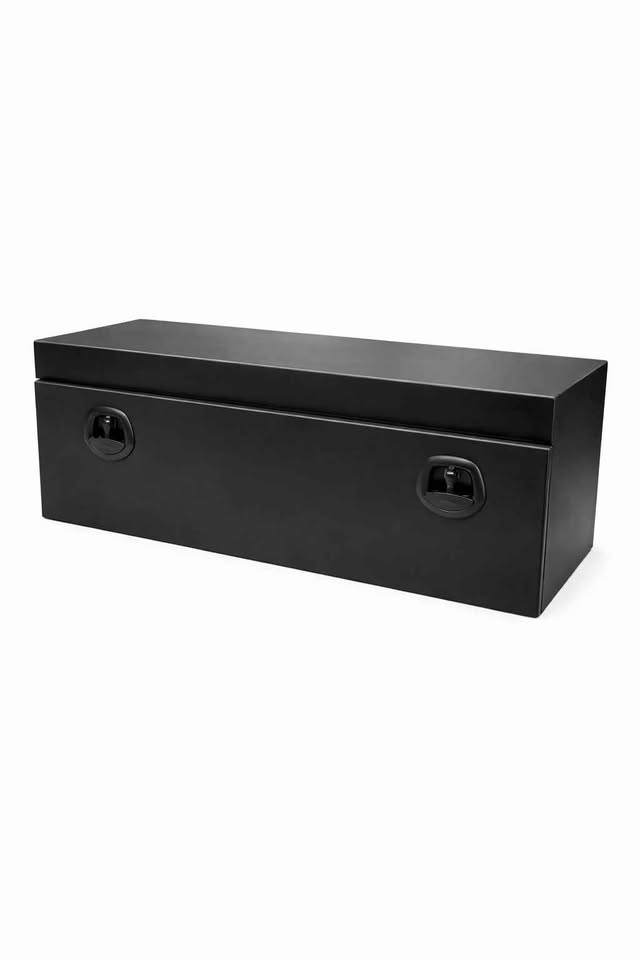 1200 x 500 x 450mm Black Flat Aluminium Under Tray Body Tool box Truck Toolbox