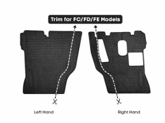Rubber Floor Mats R/H & L/H – 2 Piece Set – Hino 500 Series