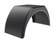 500MM WIDE FLAT TOP TRUCK MUDGUARD BLACK